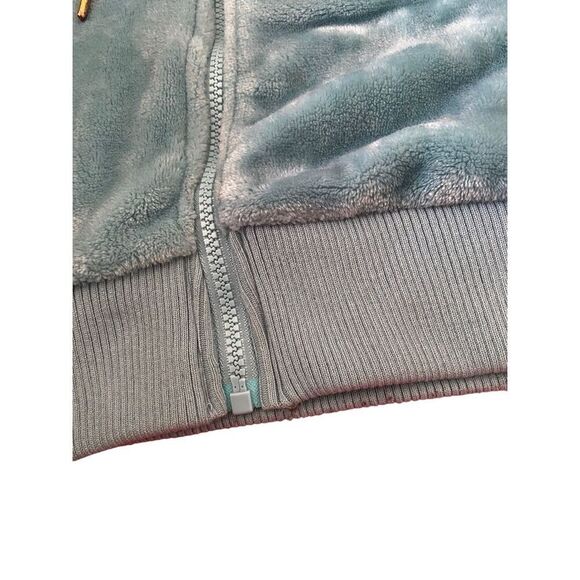 Weekend Edition Cropped Fleece Full Zip Hooded Sweatshirt Soft - Picture 5 of 13